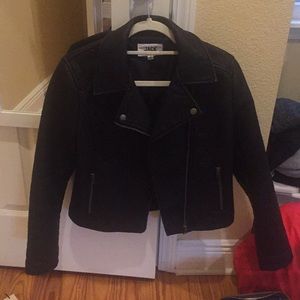 Black leather jacket never been worn.